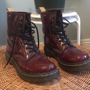 Dr Martens Vegan 1460 cherry red boots